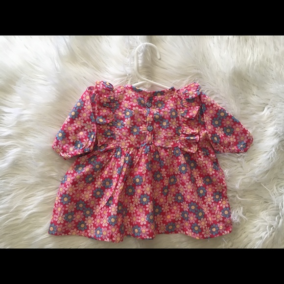 Handmade floral print cotton frock top - Picture 4 of 7